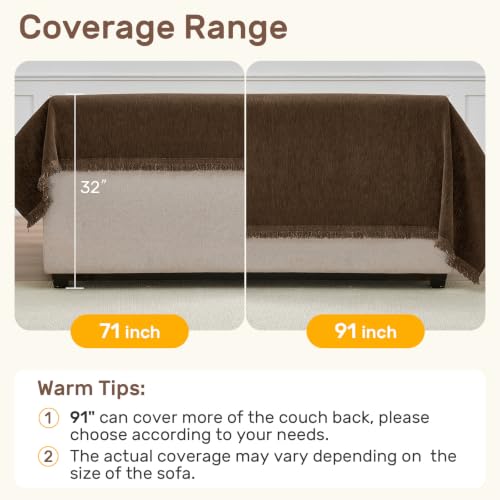 2 Pieces Sectional Couch Covers L Shaped Cover XXL Coffee (Coffee / 71"×118"+71"×118")