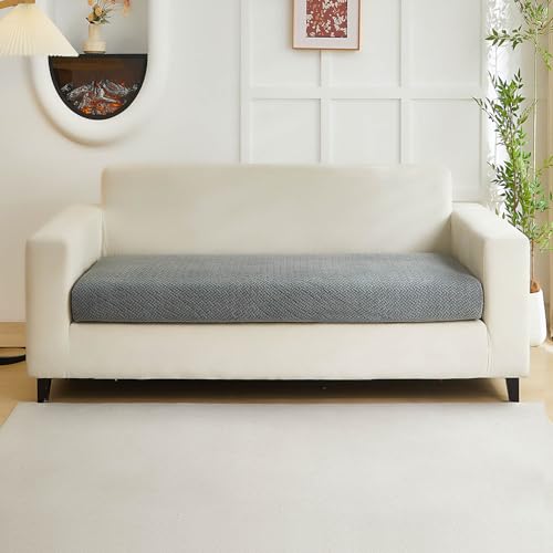 Couch Covers for 2 Cushion Sofa Pet Friendly Couch Cushion Covers Universal Sofa Covers Washable Stretch Slipcovers for Sectional Sofa (Texture Gray / Large Double Seat Cover)