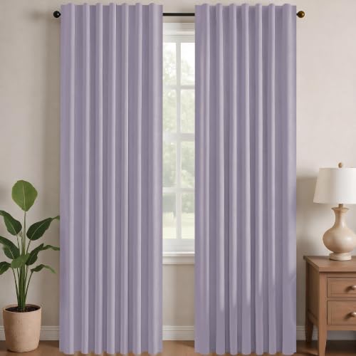 Blackout Curtains for Bedroom (Light Purple / 42"W x 63"L (Pack of 2))