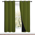 Olive Green Full Shade Curtain Panels (Olive Green / 37"W x 70"L (Pack of 2))