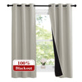 Natural Blackout Curtains for Kitchen 37" Wide x 60" Long 2 Panels (Natural / 37"W x 60"L (Pack of 2))