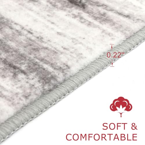3x8 Ft Rug Modern Ombre Runner Rug for Hallway (Grey/Light Beige/Brown / 3' x 8' (Runner))