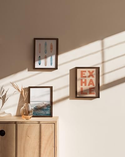 6x8 Walnut Oak Wooden Picture Frame (Set of 03 / Walnut Oak / 6x8 in)