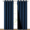 Full Shading Curtains 90" Long 2 Panels Set for Windows (Moroccan Blue / 52"W x 90"L (Pack of 2))