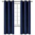 Navy Blue Blackout Curtains for Bedroom 72 Inch Long (Navy / 42"W x 72"L (Pack of 2))