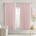 Light Pink Back Tab Blackout Curtains 52x63 Inches Long 2 Panels Set (Light Pink / 52"W x 63"L (Pack of 2))