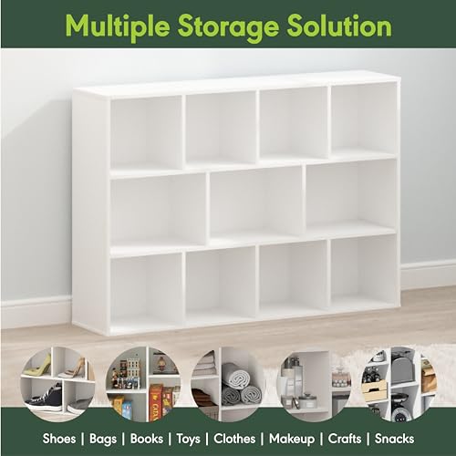 LUDER Book Shelf (White / 11-Cube)