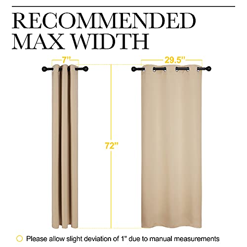 Biscotti Beige Blackout Curtains for Cafe 34" w x 72" L 2 Panels (Biscotti Beige / 34"W x 72"L (Pack of 2))