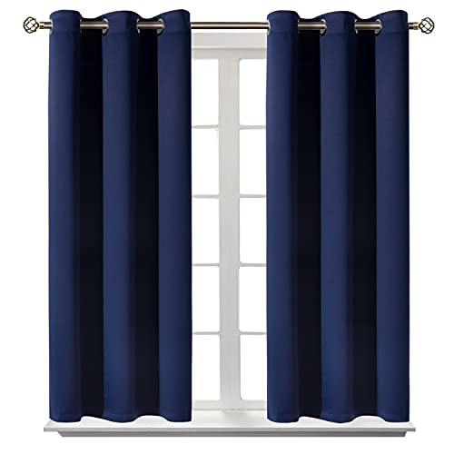 Blackout Curtains for Bedroom (Navy / 38"W x 54"L (Pack of 2))