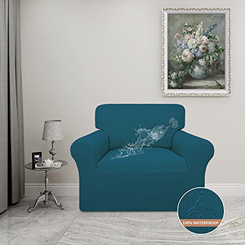 100% Waterproof Chair Couch Cover (Peacock Blue / Chair)