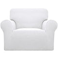Stretch Chair Slipcover with Arm Washable Snow White (Small Chair / Snow White)