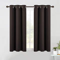 Living Room Blackout Draperies Curtains (Toffee Brown / 42"W x 54"L (Pack of 2))