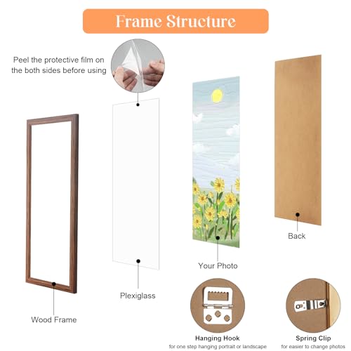 11x22 Wood Frame Brown (Brown / 11x22)