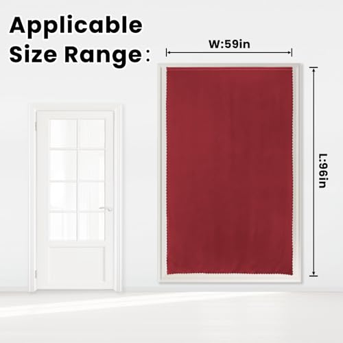 Self Adhesive Curtains (59"W x 96"L (Pack of 1) / Burgundy)