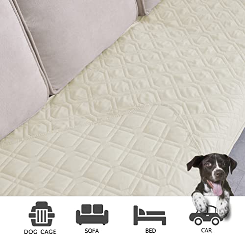Waterproof Dog Bed Blankets Cover for Bed Couch Sofa Reversible (30x70 Inch (Pack of 1) / Ivory)