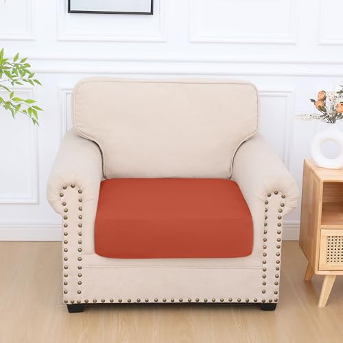 Milk Silk Couch Cushion Covers (Rust / Seat Cover Small)