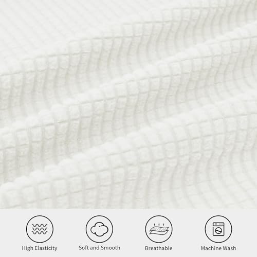 Stretch Soft Sectional Corner Sofa Couch Slipcover Cream (Medium Sectional Corner / Cream)