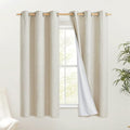Natural Blackout Curtains for Kitchen 34" Wide x 48" Long 2 Panels (34"W x 48"L (Pack of 2) / Natural)