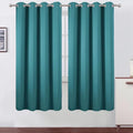 Blackout Curtains 66 x 72 Inch Long Sea Teal Curtains Set of 2 Panels Room Darkening Curtains for Bedroom and Living Room (Sea Teal / 66"W x 72"L (Pack of 2))