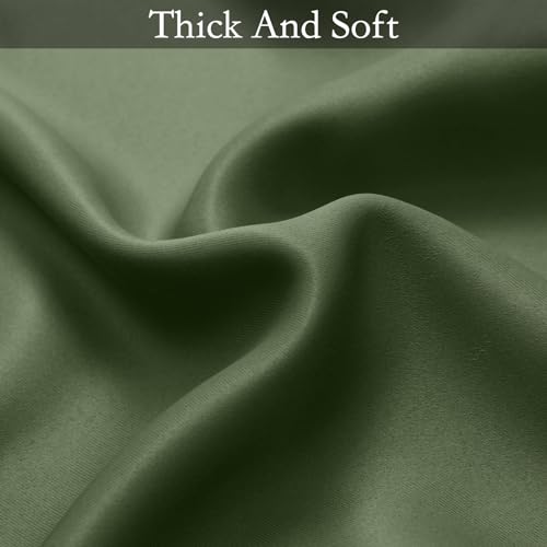 Ombre Gradient Sage Green White to Gray Curtains Bedroom 52Wx84L (52"W x 84"L (Pack of 2) / Sage Green and White)