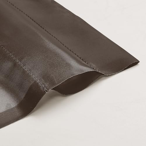 Brown Sheer Curtains 36 inches Long (Chocolate / 42"W x 36"L (Pack of 2))