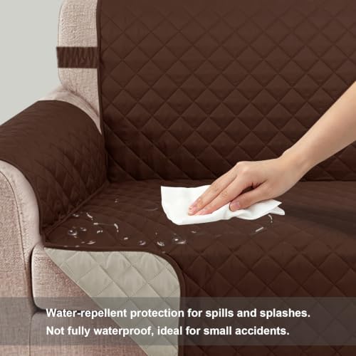 Reversible Sofa Cover for 3 Cushion (Brown/Beige / Sofa L - Large (68''))