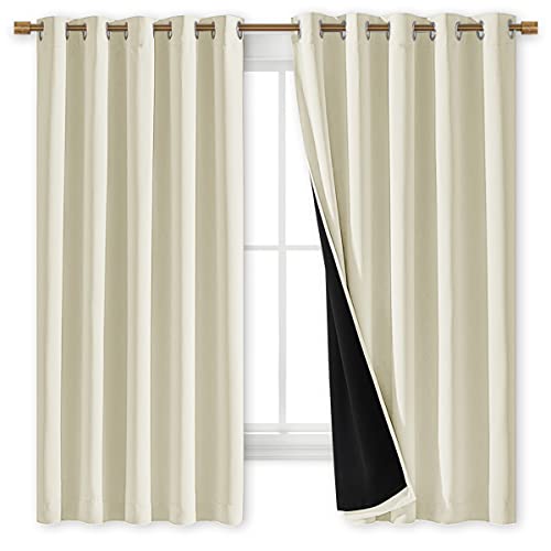 Living Room Completely Shaded Draperies (Beige / 70"W x 63"L (Pack of 2))