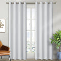 Greyish White Room Darkening Curtains 84 Inch Long (Greyish White / 52"W x 84"L (Pack of 2))