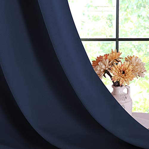 Living Room Blackout Curtain Panels (Navy / 42"W x 54"L (Pack of 2))