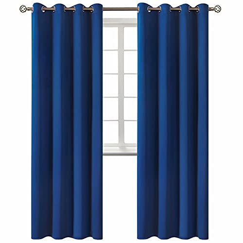 Royal Blue Blackout Curtains for Living Room 84 Inch Long (Royal Blue / 52"W x 84"L (Pack of 2))