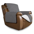 Reversible Couch Cover (Gray/Ivory / Large Recliner)