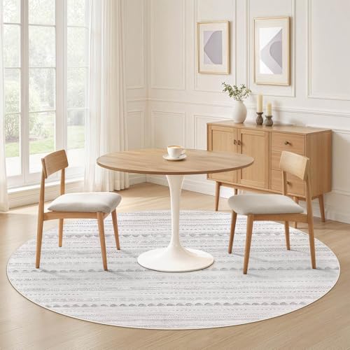 Round Rug Boho Area Rugs (Boho Grey / 8' X 8' (Round))