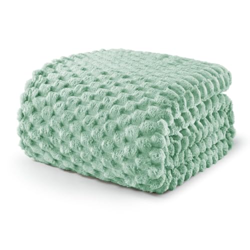 3D Fleece King Size Blanket for Bed (Sage Green / King ( 90x104 IN ))