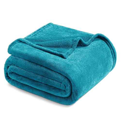Soft Fleece Blanket King Size for Bed (Teal / King (104" x 90"))