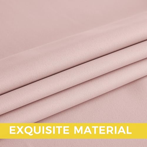 Blush Pink Room Darkening Curtains 45 Inches Long 2 Panels for Girls Room (Blush Pink / 40"W x 45"L (Pack of 2))