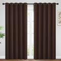 Room Darkening Curtains 62x96 inch Long Chocolate Brown (Chocolate Brown / 62"W x 96"L (Pack of 2))