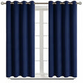 Navy Blue Blackout Curtains for Bedroom 45 Inch Long (Navy / 52"W x 45"L (Pack of 2))