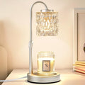 Dimmable Candle Warmer Lamp with Timer (Silver-glass)