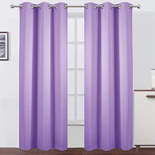 Blackout Curtains 42 x 84 inch (Lavender / 42"W x 84"L (Pack of 2))