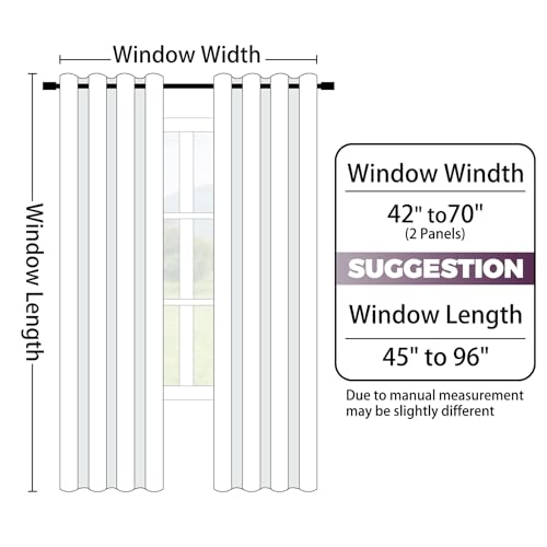 100% Blackout Curtains Ombre Purple Curtains for Bedroom 84 Inch (52"W x 84"L (Pack of 2) / Purple 2 Layers)