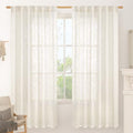 72 inch Length Cream Linen Curtains for Living Room Bedroom 2 Panels (Cream / 52"W x 72"L (Pack of 2))