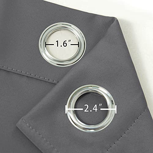 Grey Thermal Blackout Curtains (Frost Grey / 42"W x 84"L (Pack of 2))
