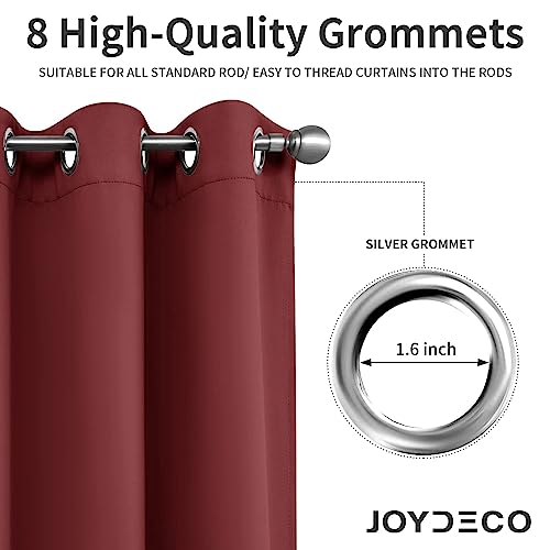 Blackout Curtains for Bedroom 72 Inch Drapes 2 Panels Burgundy (Burgundy Red / 42"W x 72"L (Pack of 2))