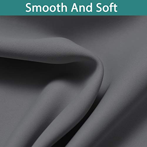 Grey 100% Blackout Patio Door Curtain Panels W100 x L84 (100"W x 84"L (Pack of 1) / Grey)
