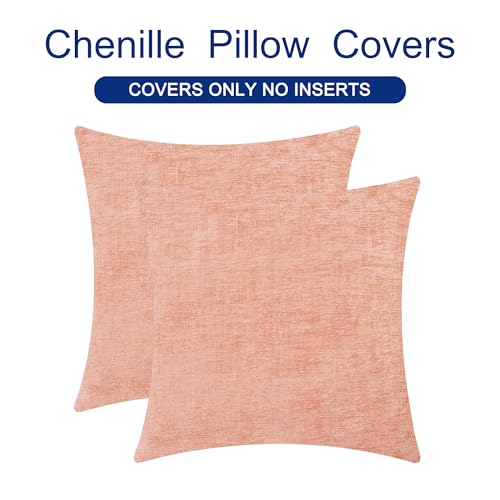 Decorative Couch Throw Pillow Covers 22 X 22 Inches Dusty Pink (22" x 22" (Pack of 2) / Dusty Pink)