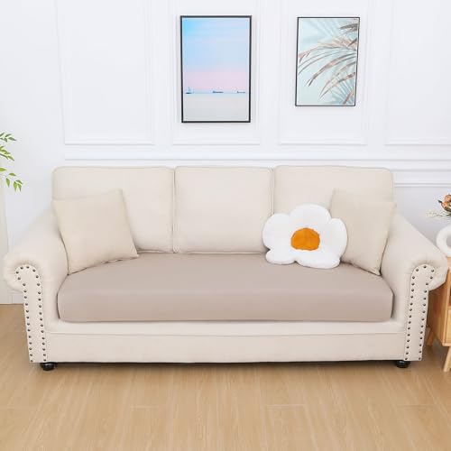 Milk Silk Couch Cushion Covers (Taupe / Seat Cover Large)