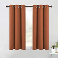Modern Blackout Curtains Noise Reducing (Burnt Orange / 42"W x 54"L (Pack of 2))