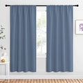 Stone Blue Blackout Curtains for Living Room (Stone Blue / 42"W x 72"L (Pack of 2))