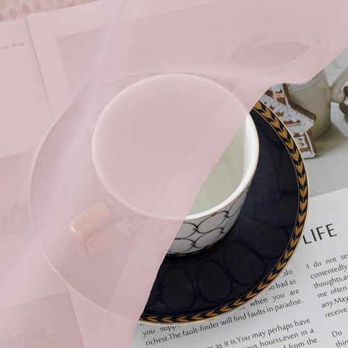 Blush Pink Sheer Curtains 108 Inches Long 2 Panels (Blush / 42"W x 108"L (Pack of 2))