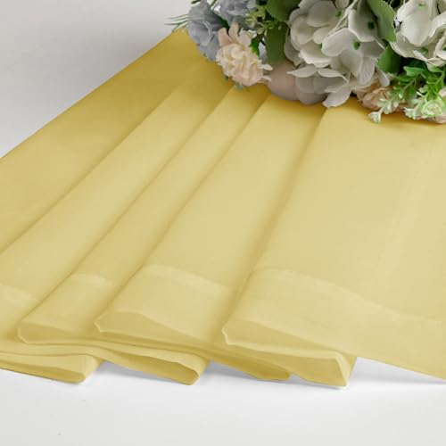 Yellow Sheer Curtains 96 Inches Long 2 Panels (Yellow / 42"W x 96"L (Pack of 2))